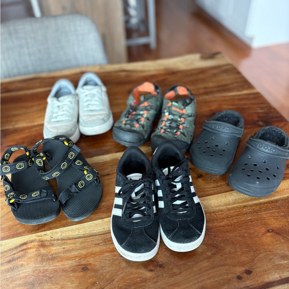 Shoe Bundle Kids Northside, Adidas, Kizik, Teva, Crocs, size 1-2